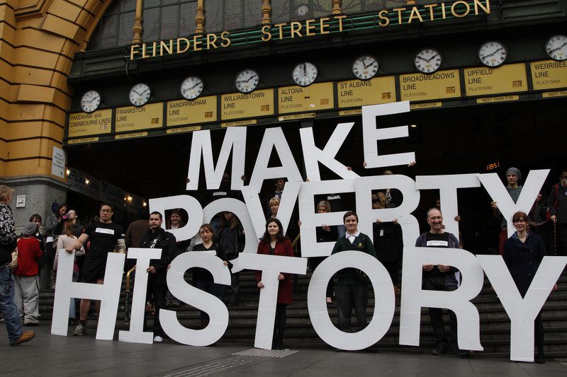 Make Poverty History stunt, Melbourne