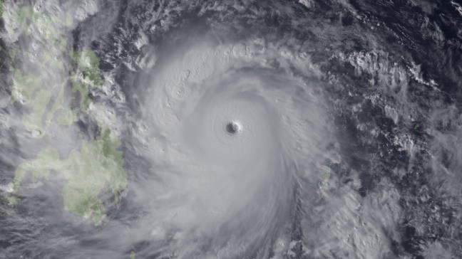 Super Typhoon Haiyan is seen approaching the Philippines in this Japan Meteorological Agency image taken at 0630 GMT (0130 EST) November 7, 2013. Photo: REUTERS/Japan Meteorological AgencyNOAA