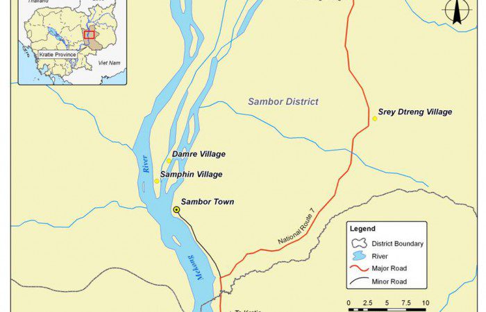 Map of Sambor - Cambodia