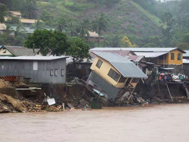 Solomon Island flood destruction
