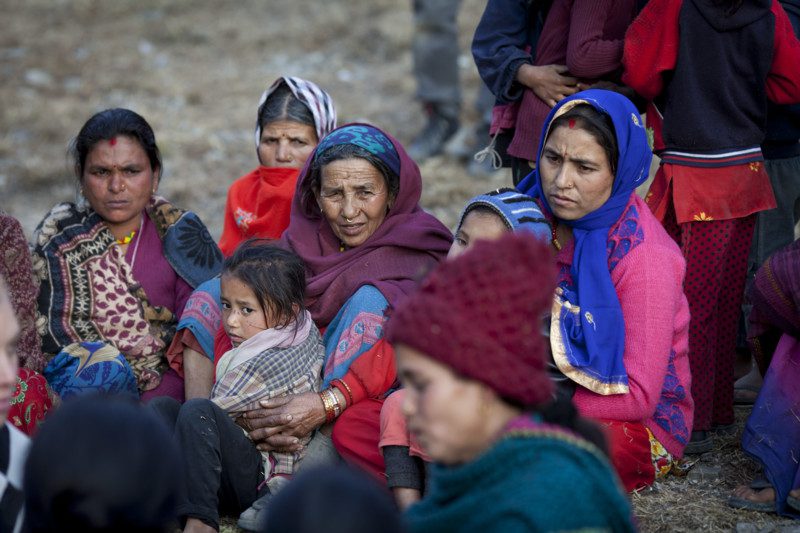 Members of a womens group in Darchula, who have come together to campaign for water to be brought to their village